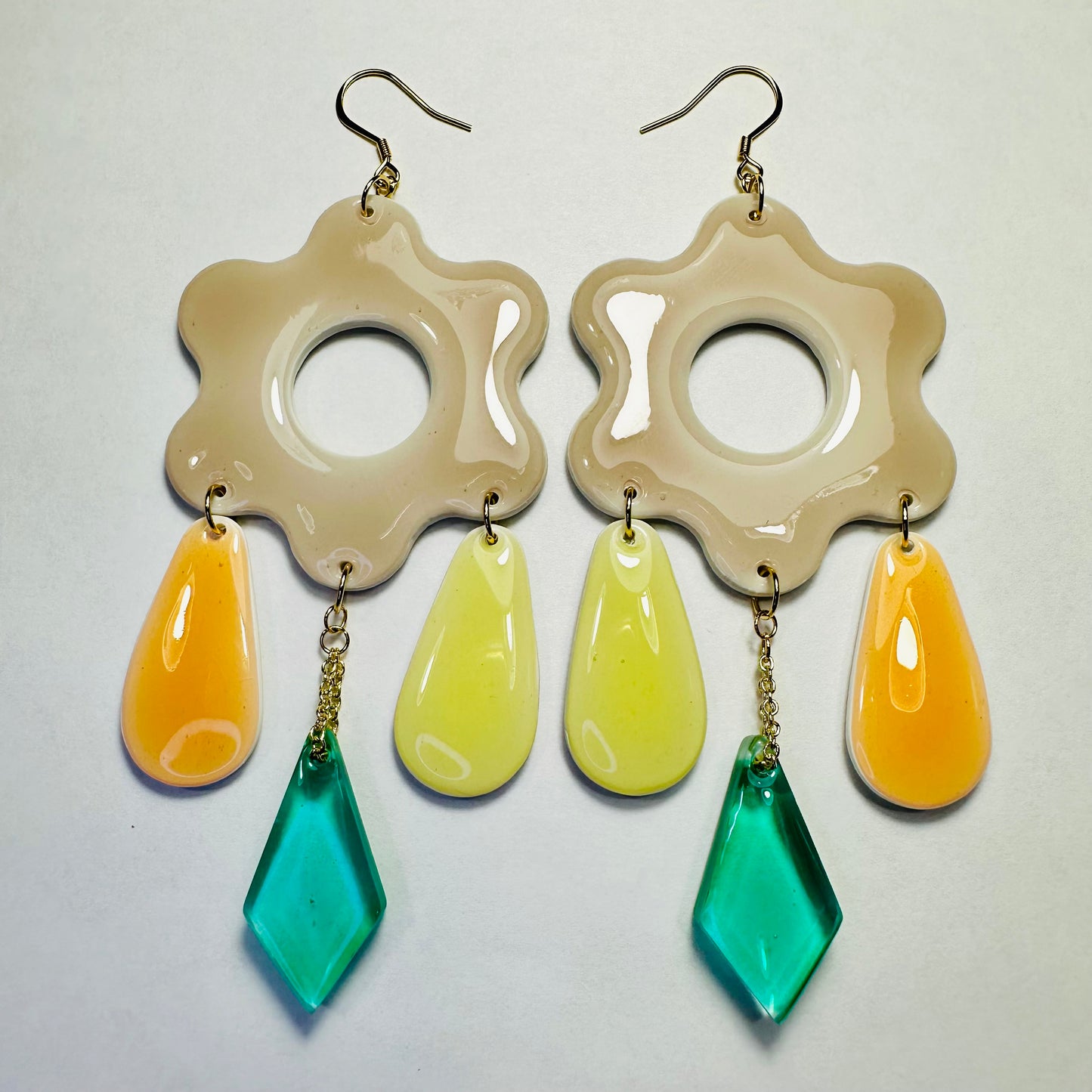 Abstract Multi-Dangle Earrings
