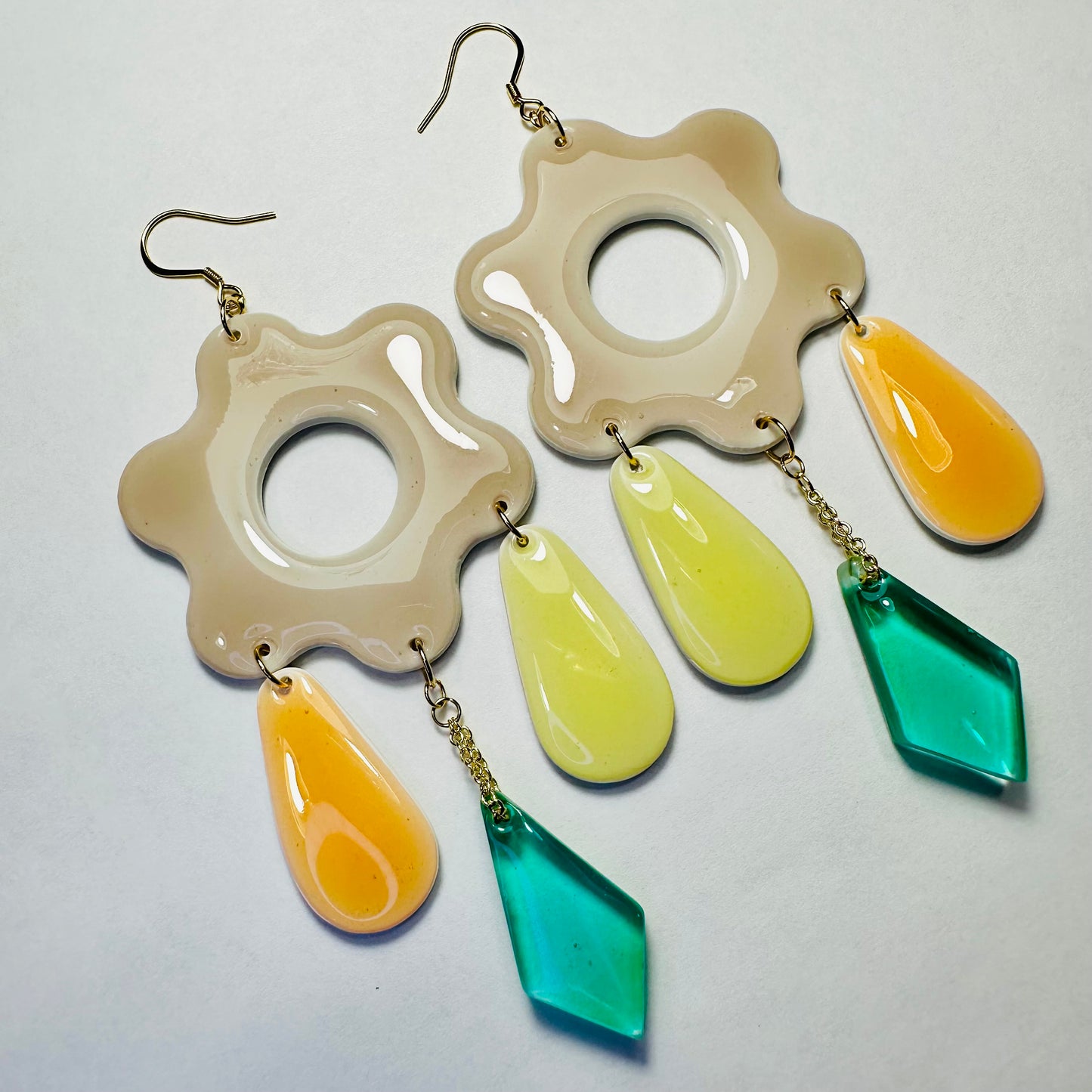 Abstract Multi-Dangle Earrings