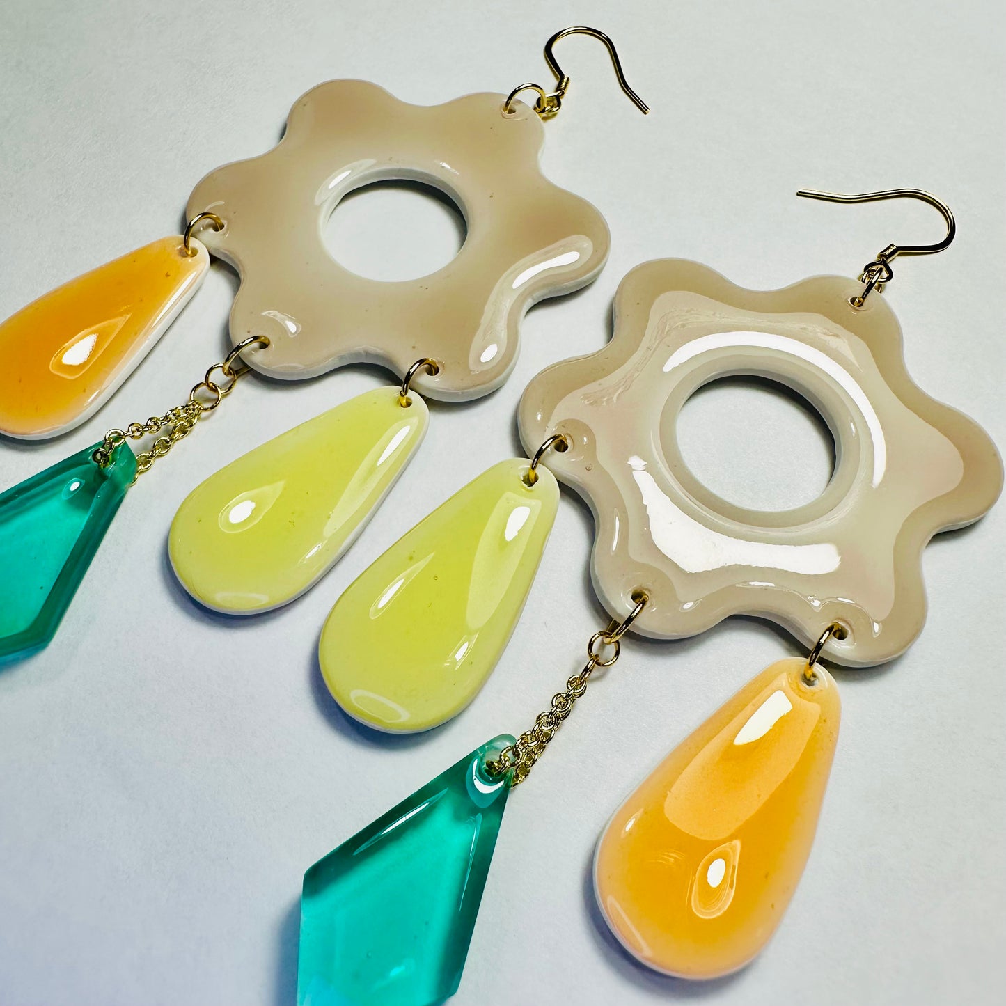 Abstract Multi-Dangle Earrings