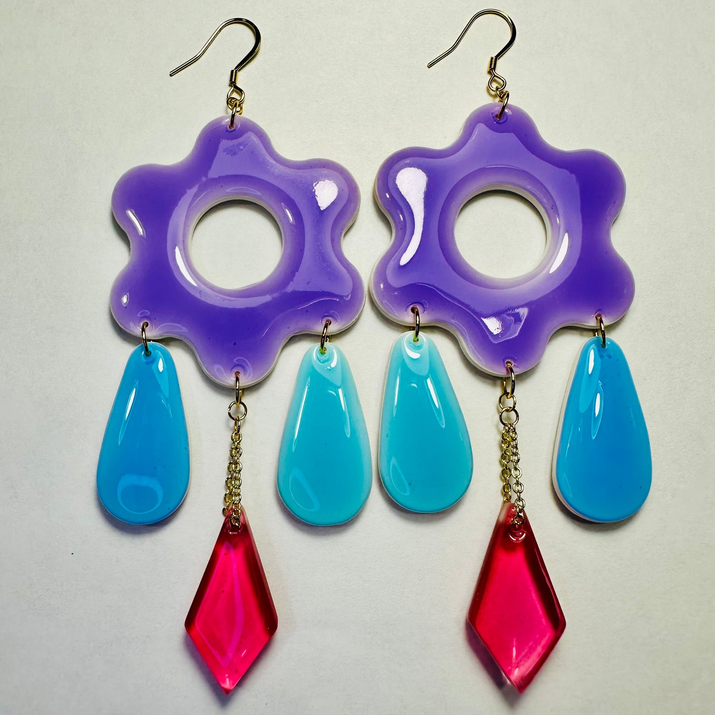 Abstract Multi-Dangle Earrings