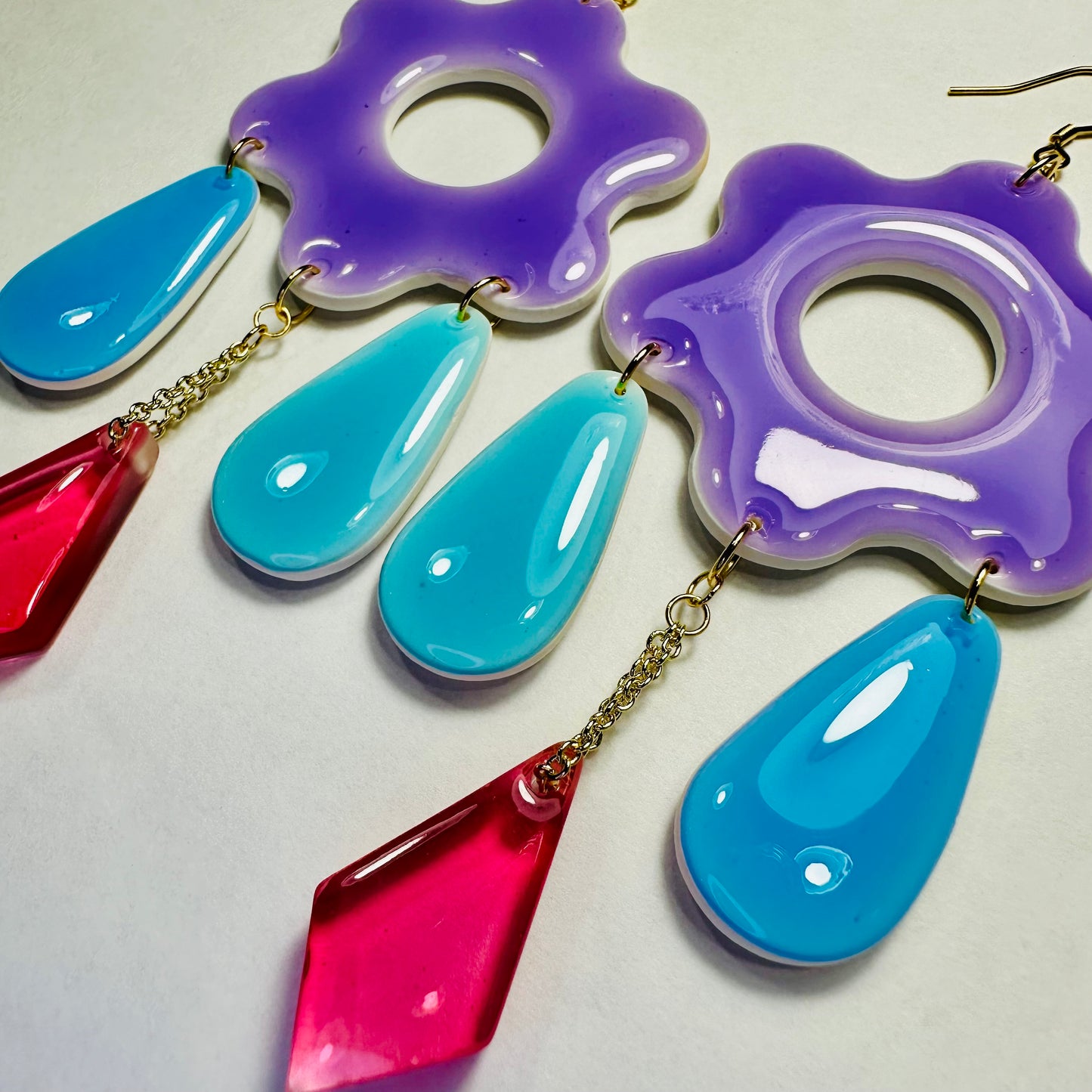 Abstract Multi-Dangle Earrings