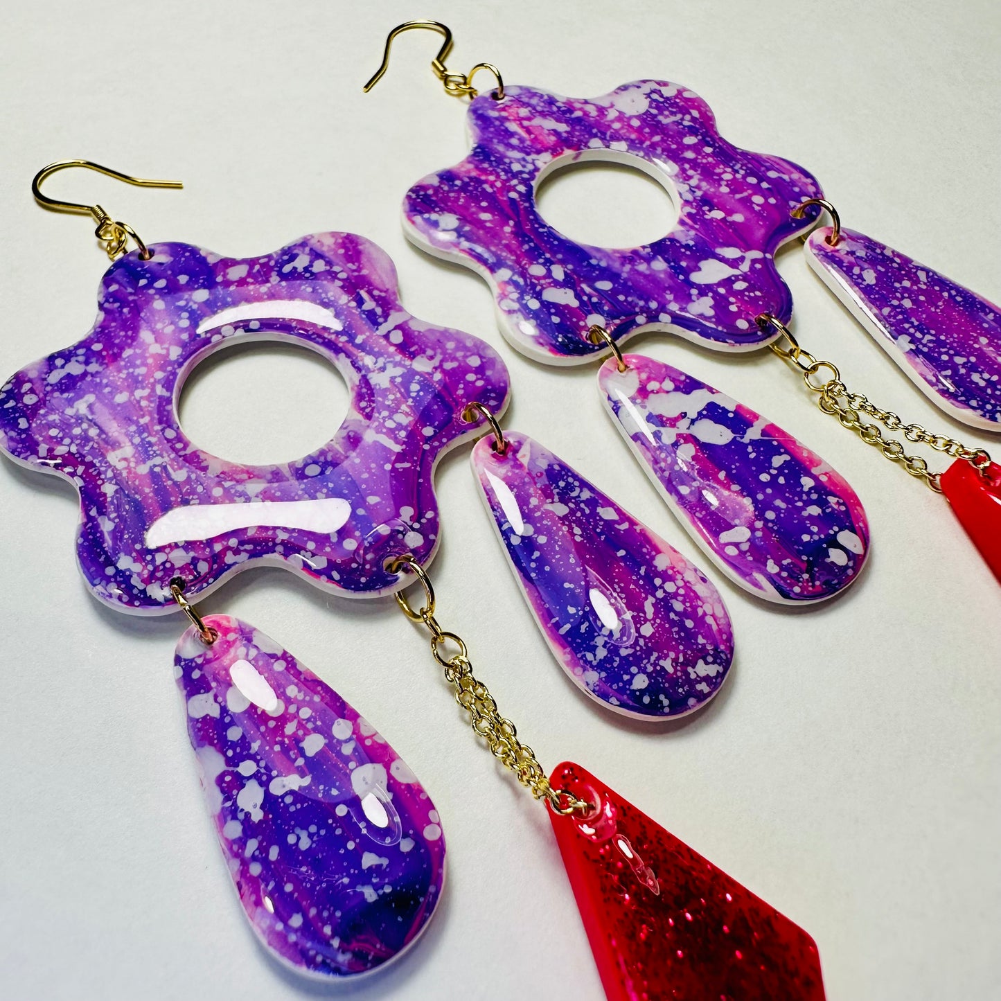 Abstract Multi-Dangle Earrings