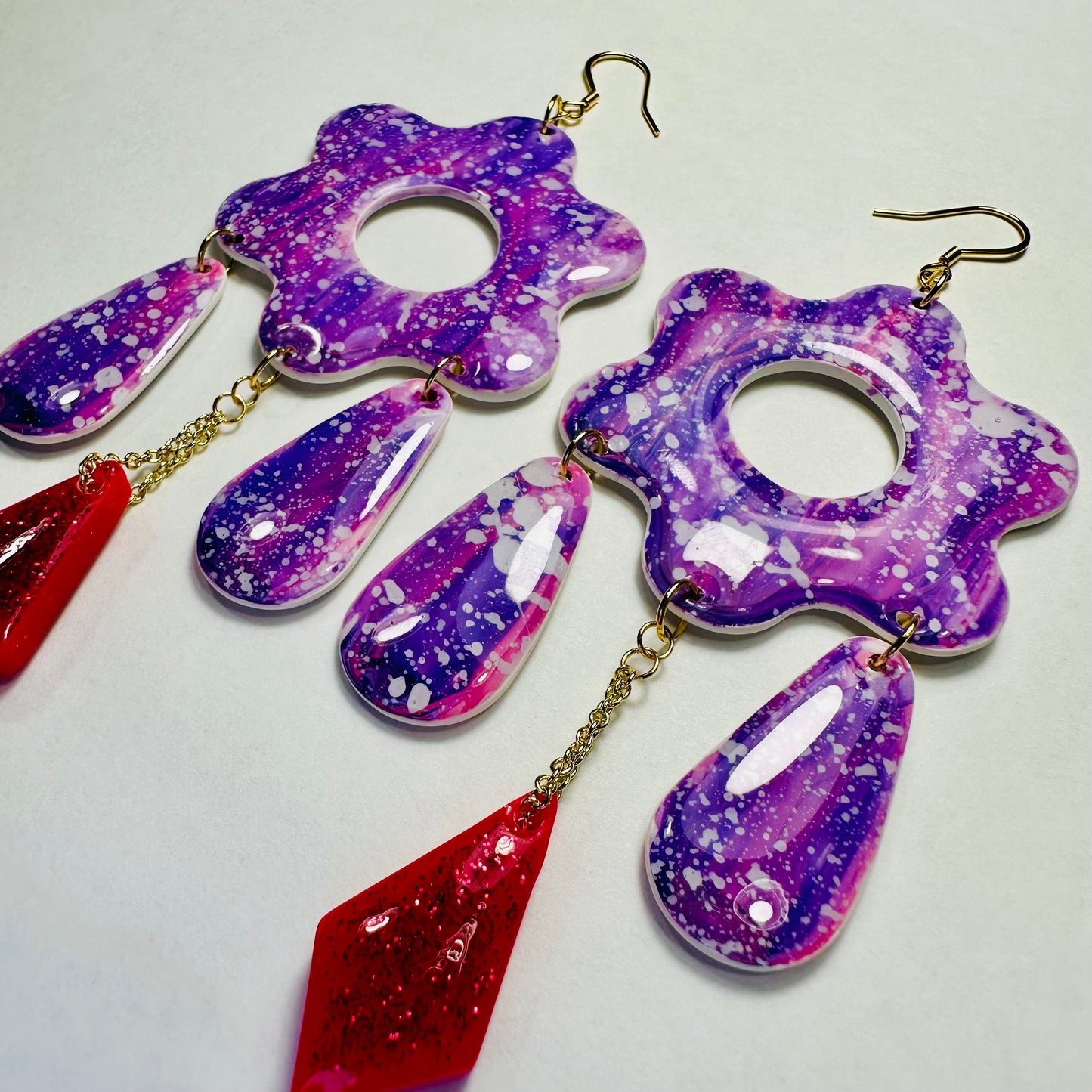 Abstract Multi-Dangle Earrings