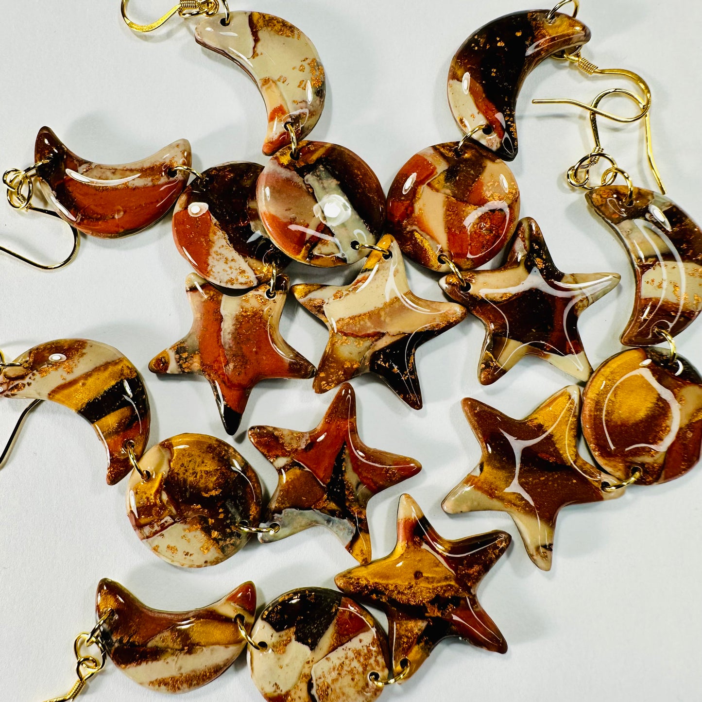 Fall Moon Sun & Star Earrings