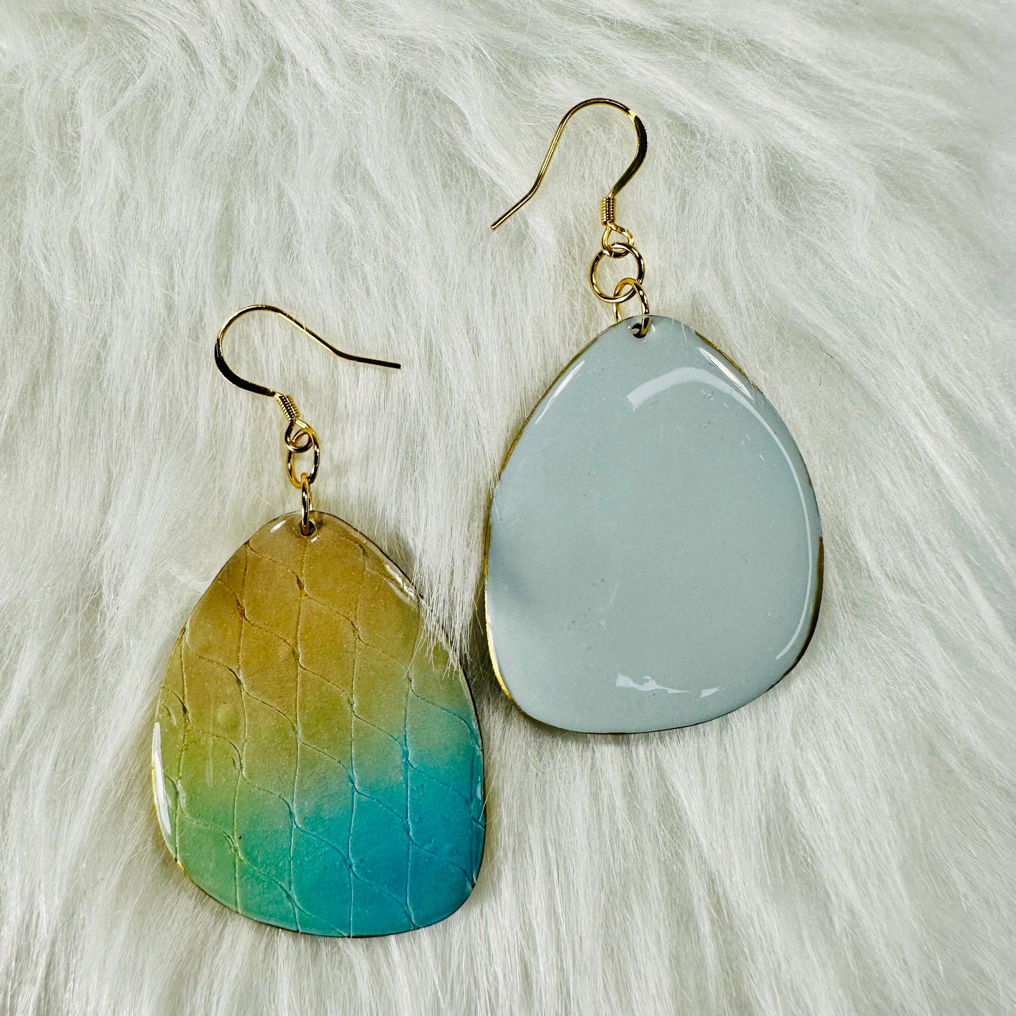 Mermaid Scale Polymer Clay Earrings