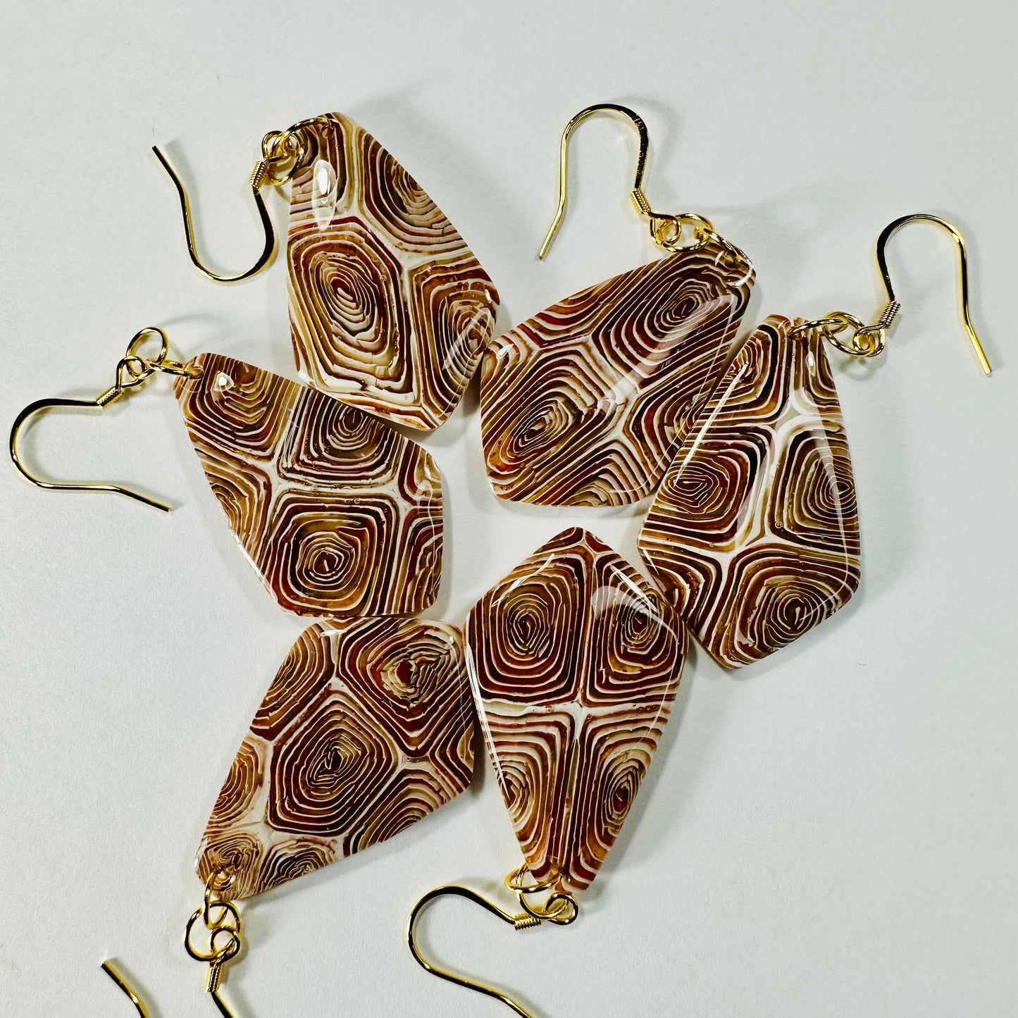 Cane Design Dangle Earrings