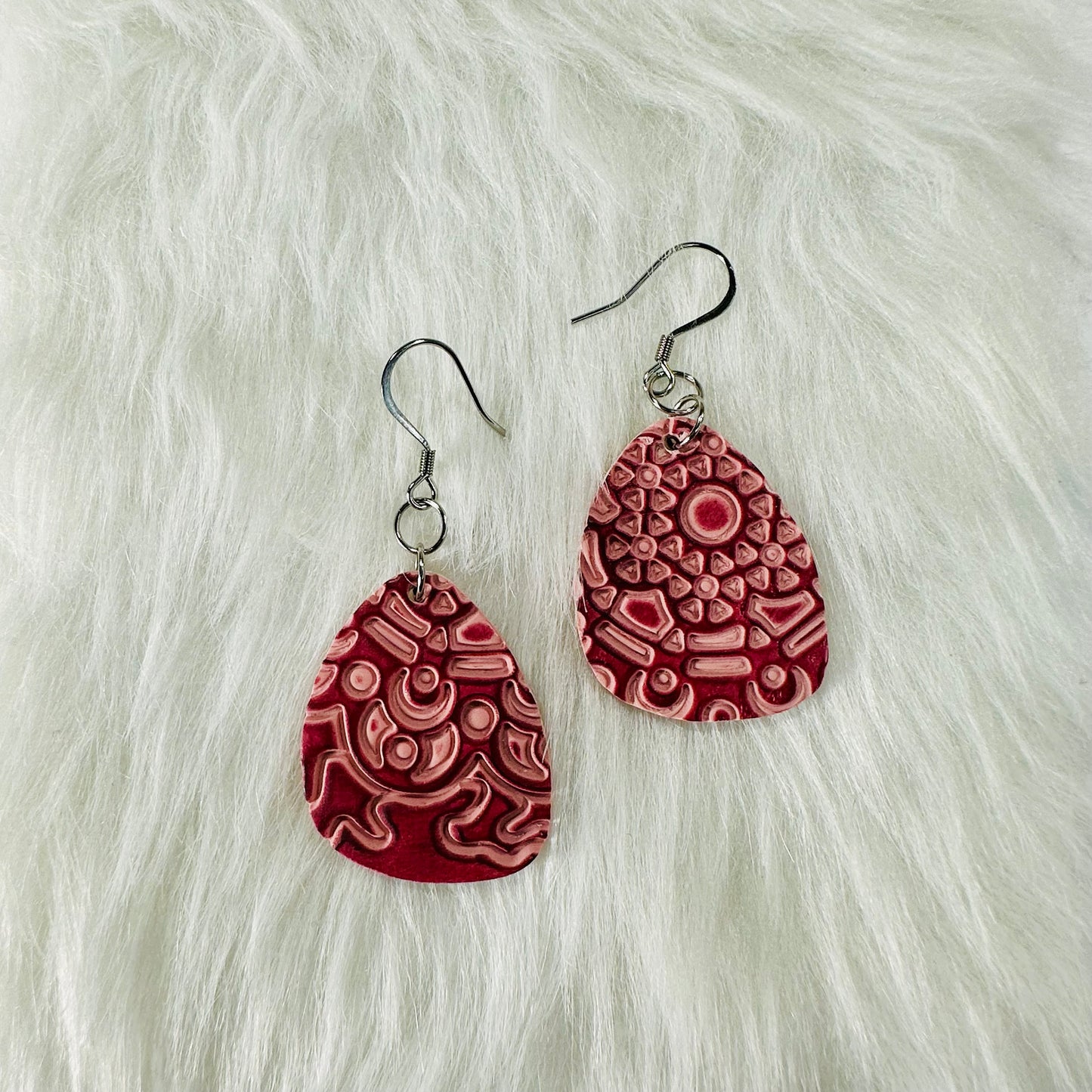 Handcrafted Terracotta Texture Clay Earrings