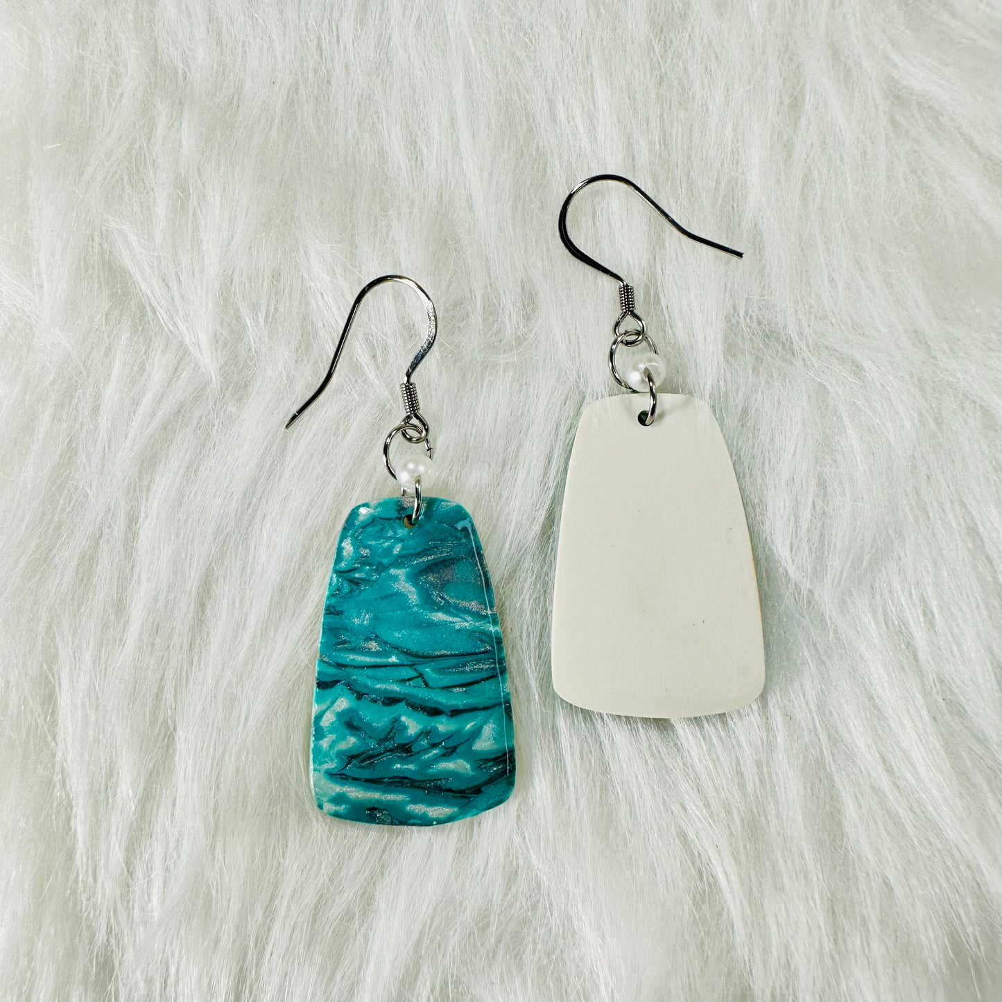 Faux Larimar Stone Earrings