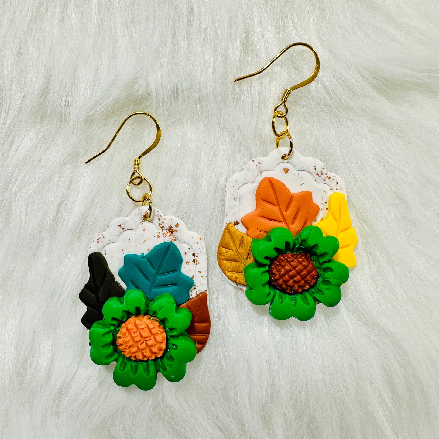 Fall Sunflower Earrings