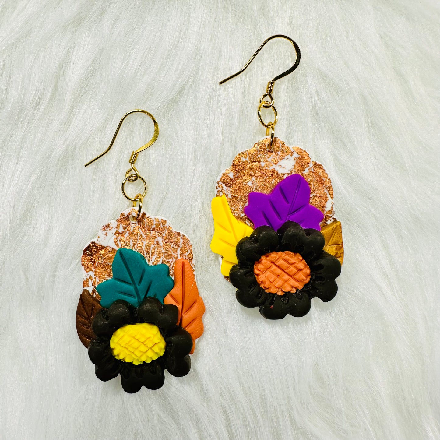 Fall Sunflower Earrings