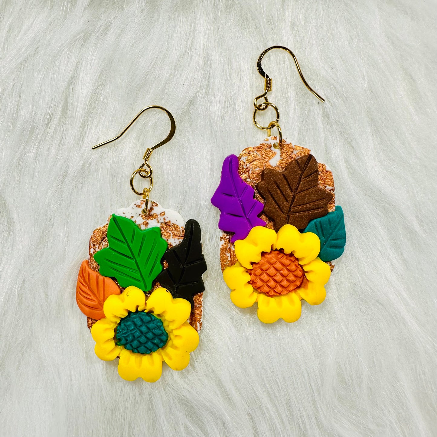 Fall Sunflower Earrings