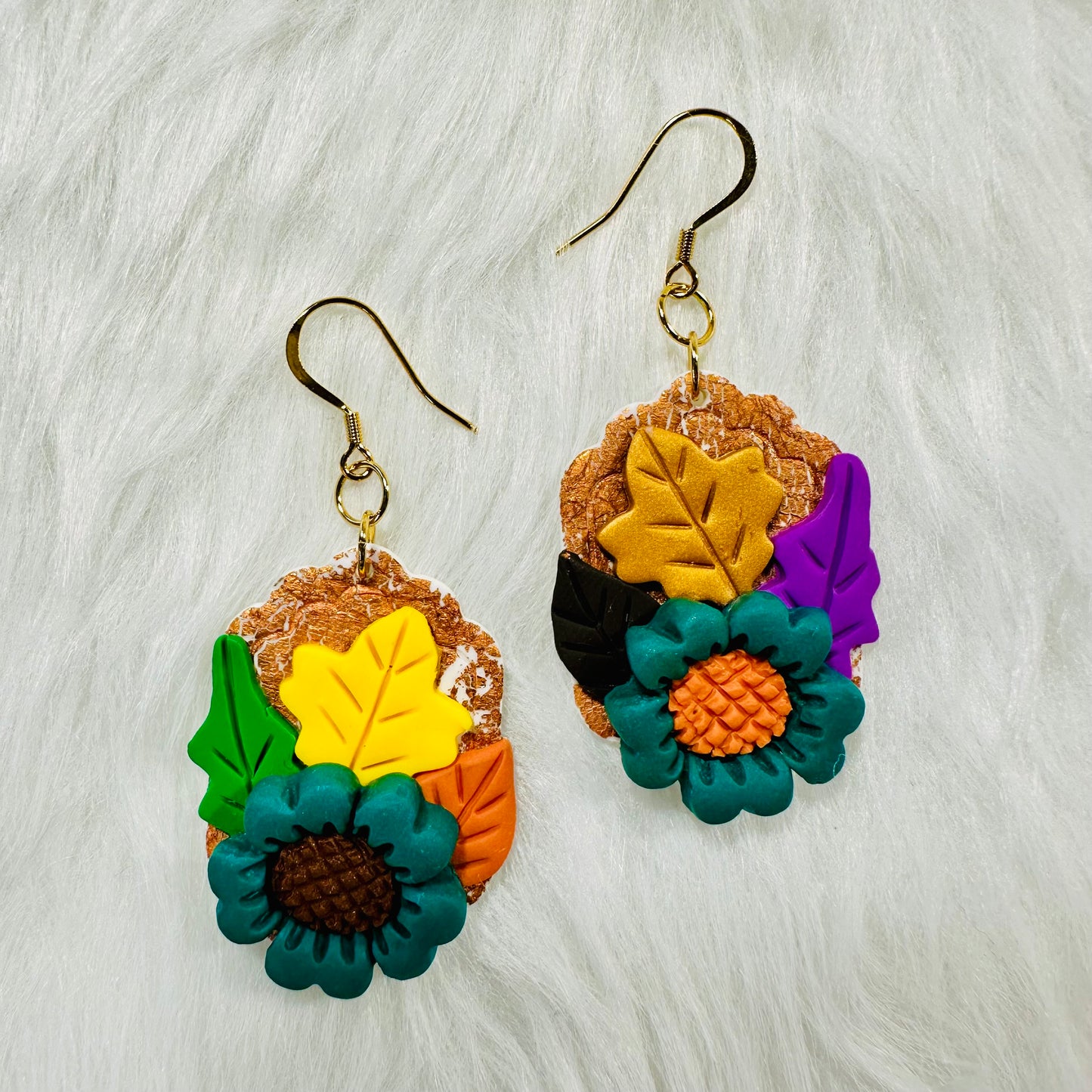 Fall Sunflower Earrings