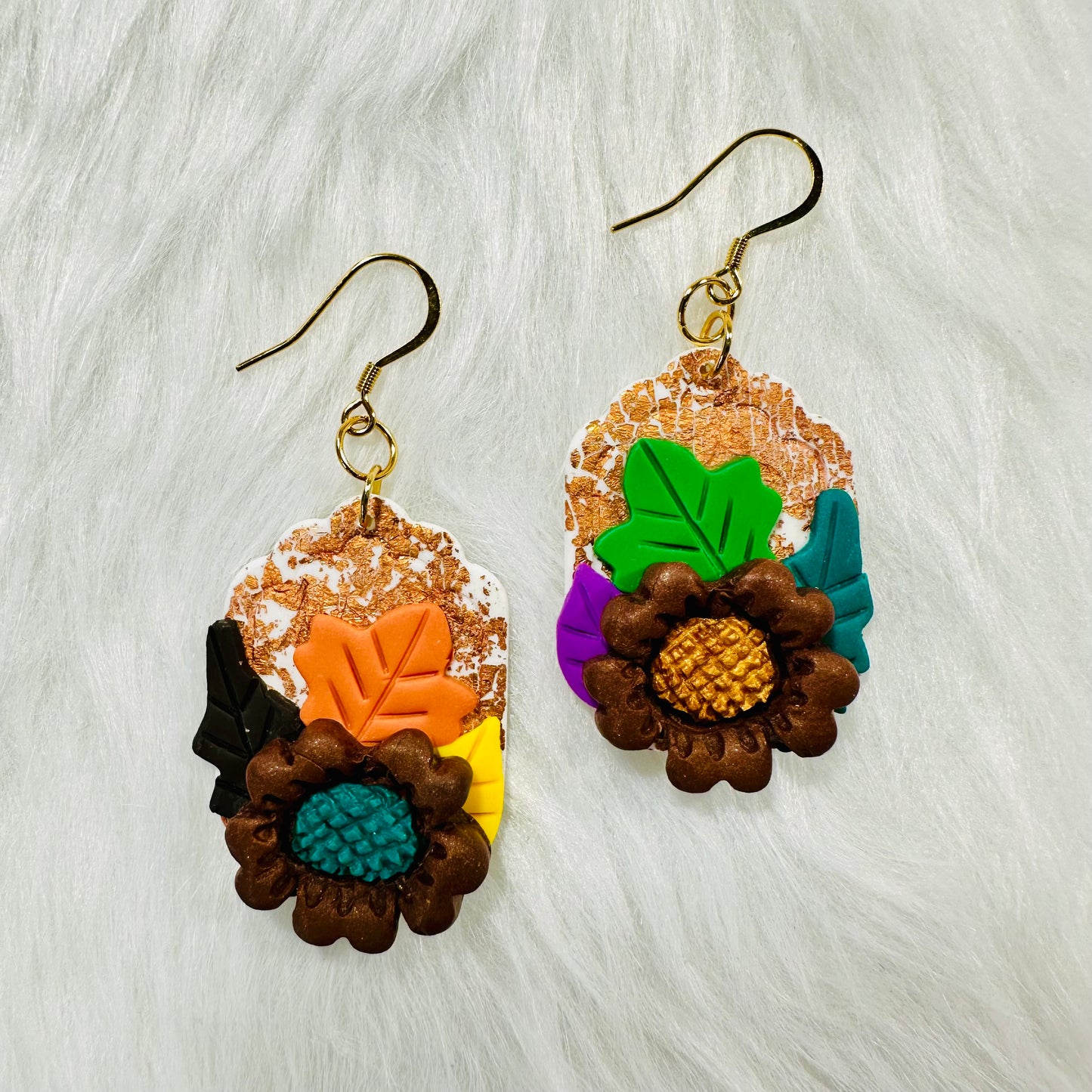 Fall Sunflower Earrings