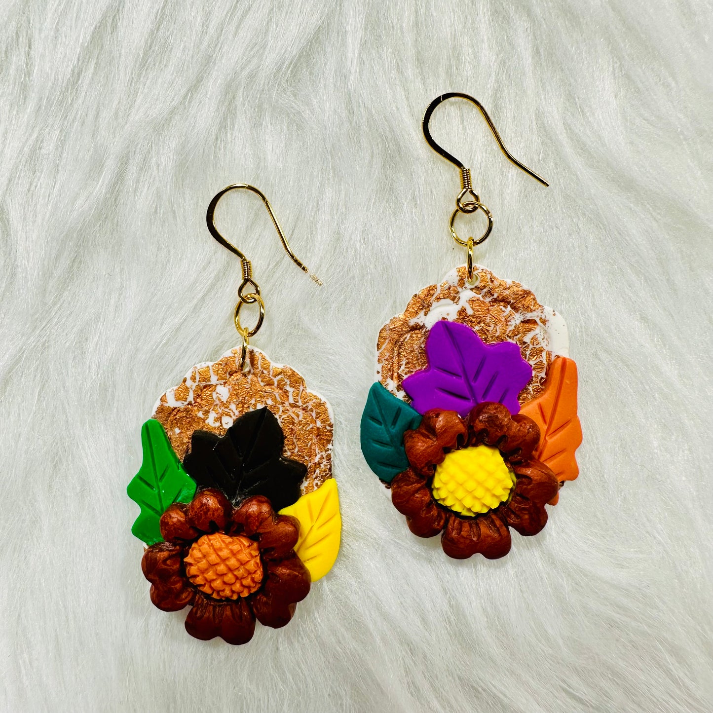 Fall Sunflower Earrings