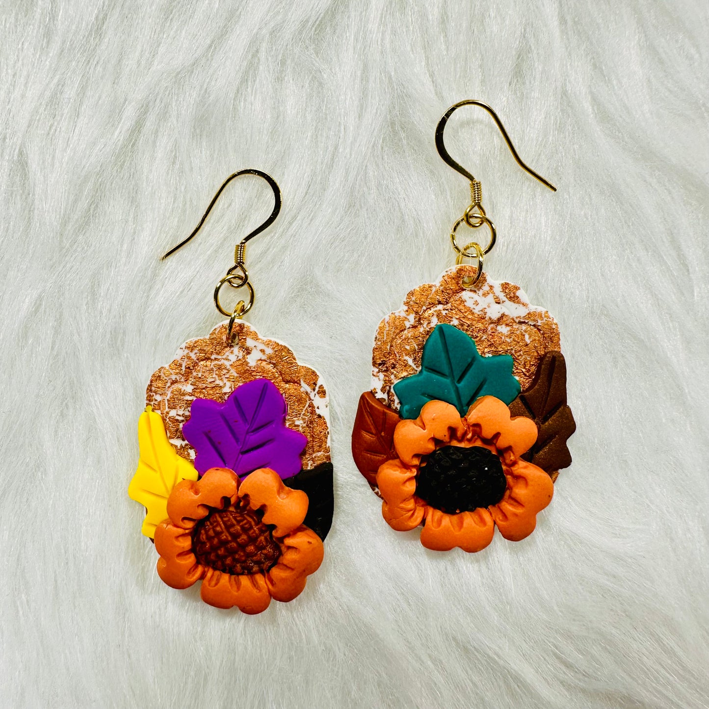 Fall Sunflower Earrings
