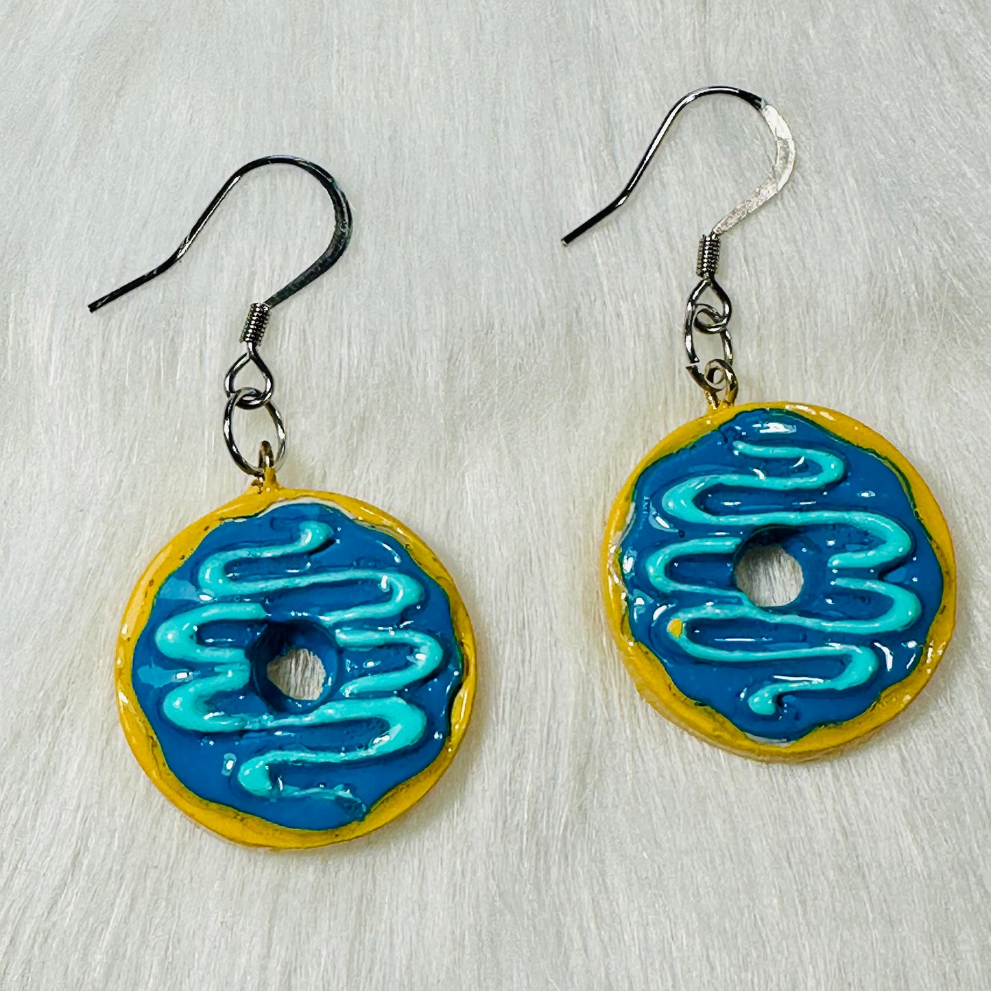 Frosted Donut Dangle Earrings