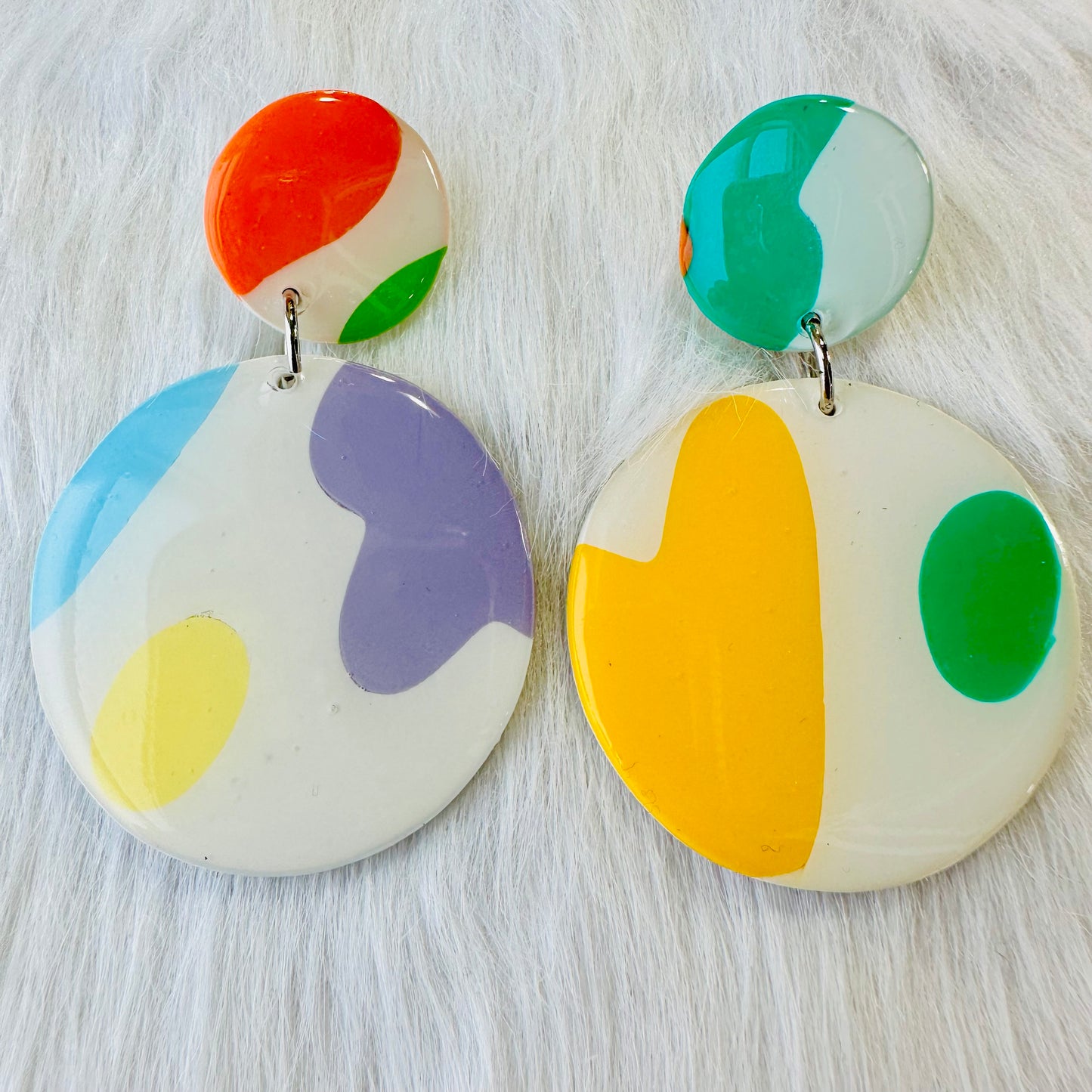 60’s Style Polymer Clay Earrings