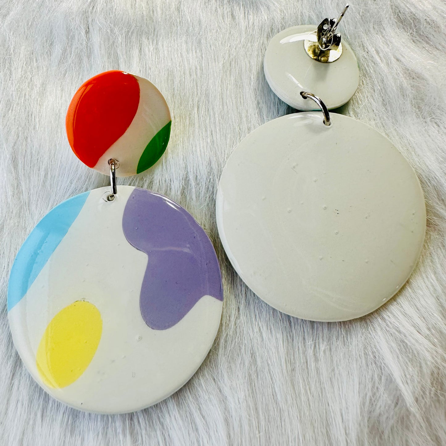 60’s Style Polymer Clay Earrings