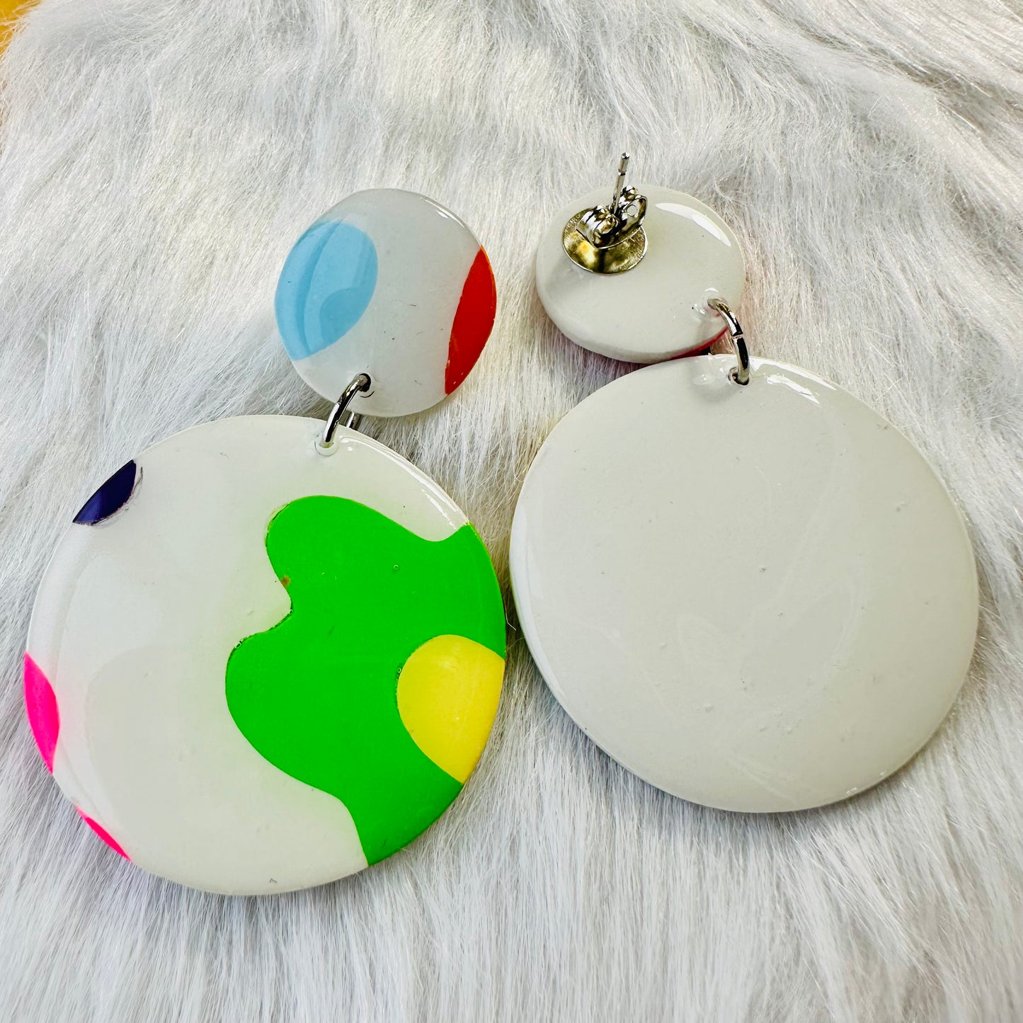 60’s Style Polymer Clay Earrings