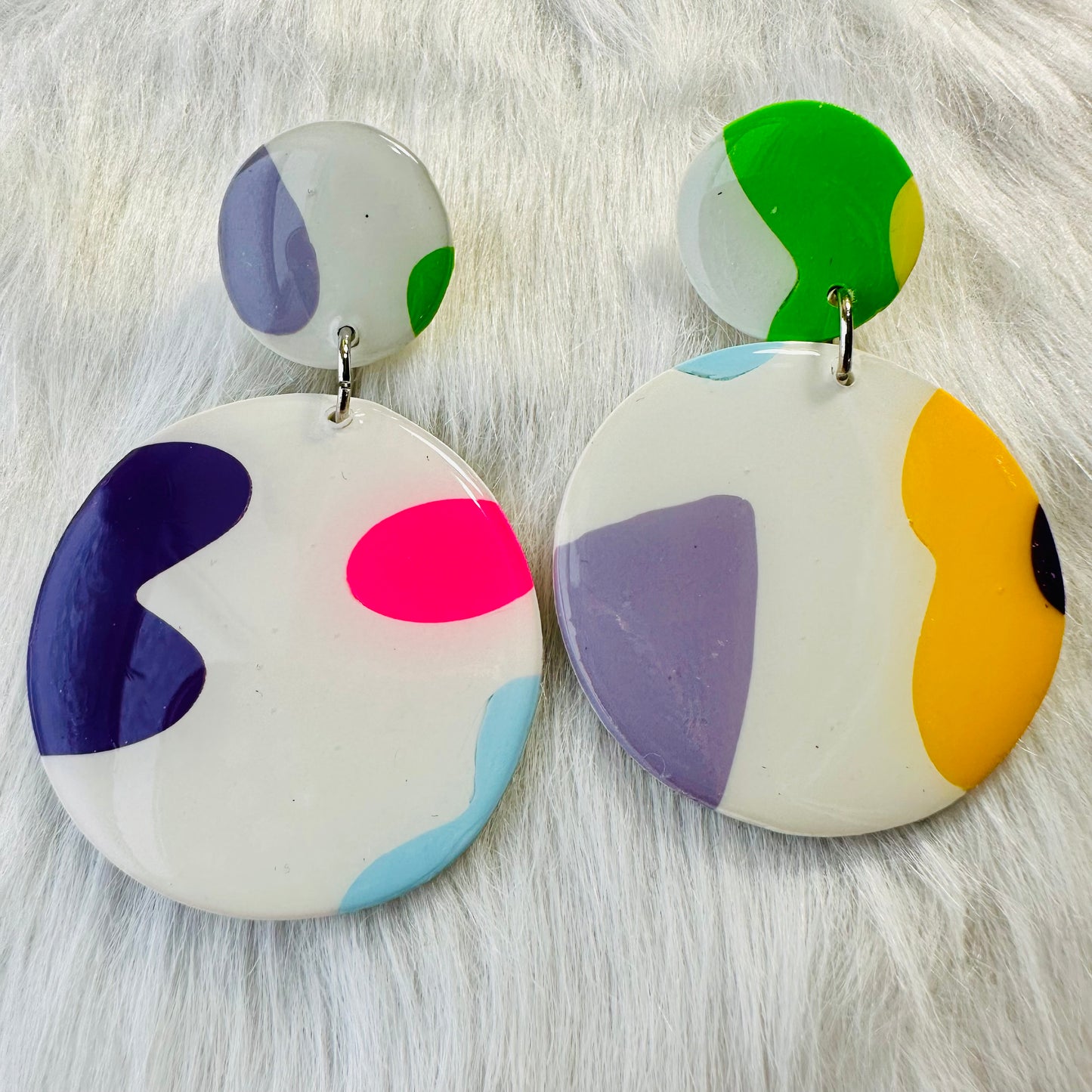 60’s Style Polymer Clay Earrings