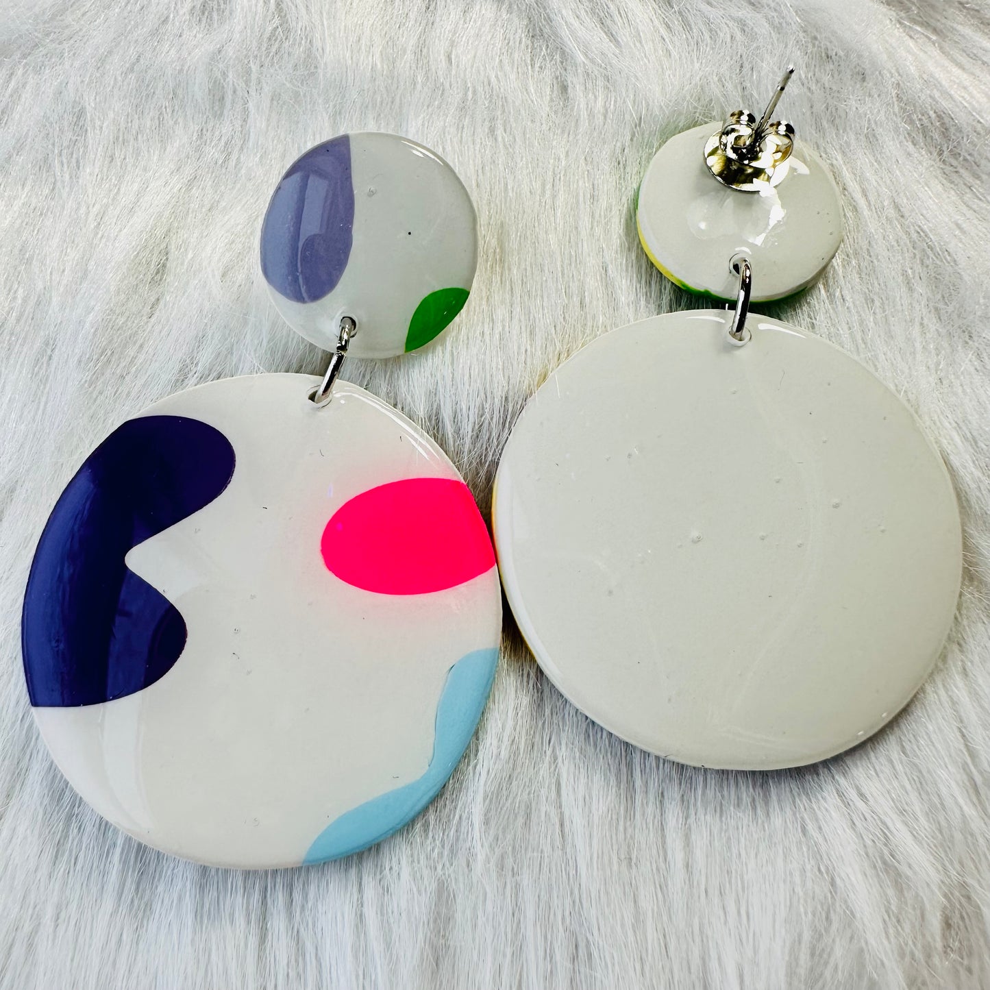 60’s Style Polymer Clay Earrings