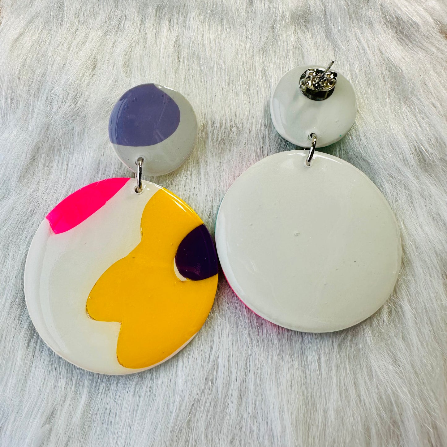 60’s Style Polymer Clay Earrings