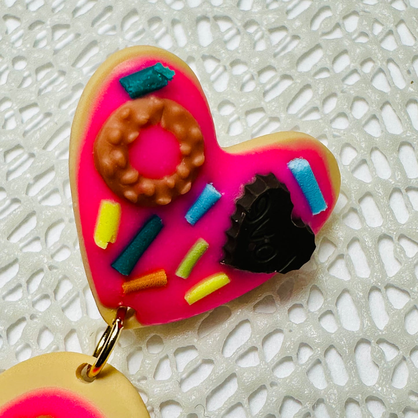 Sweetheart Cookie Dessert Earrings #2