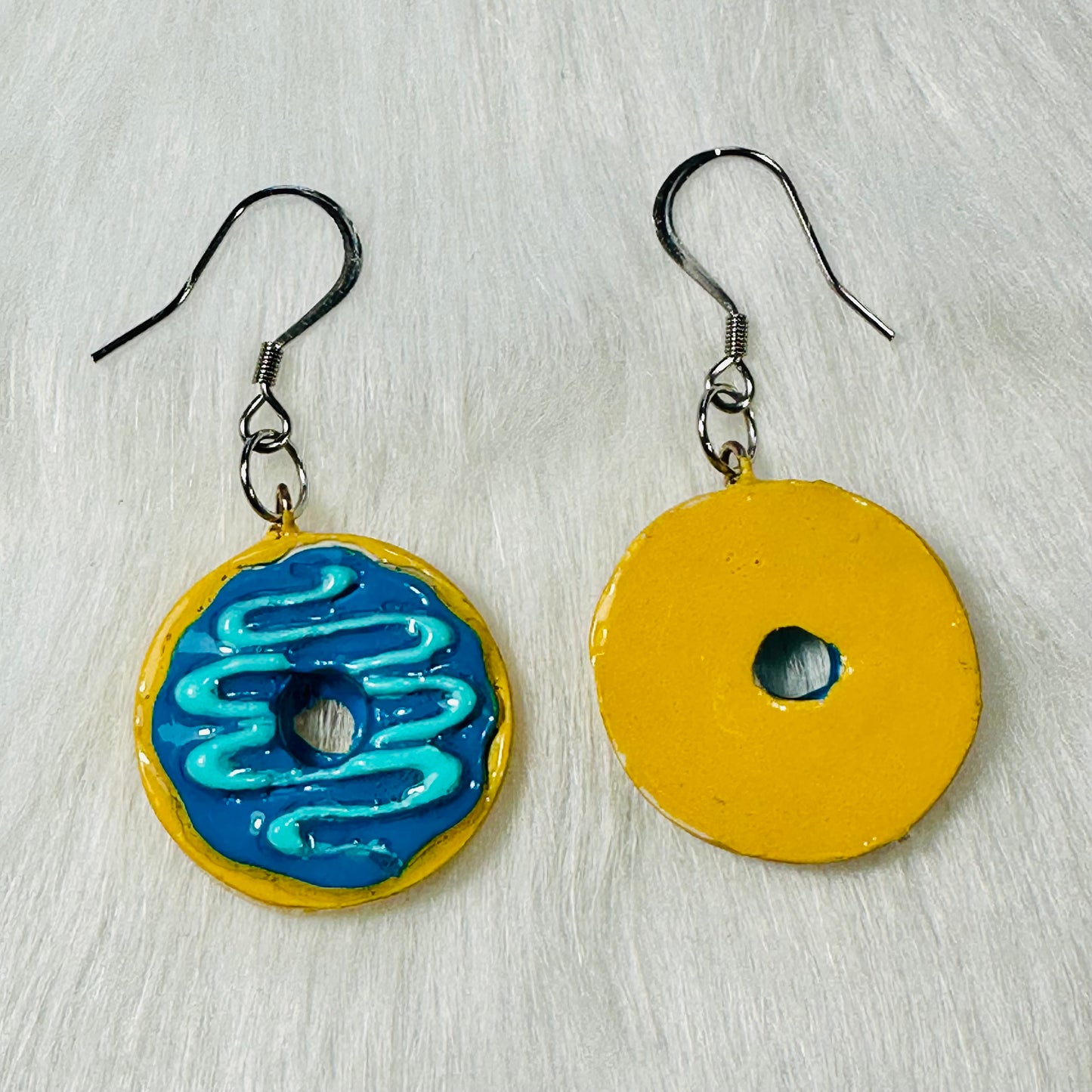 Frosted Donut Dangle Earrings