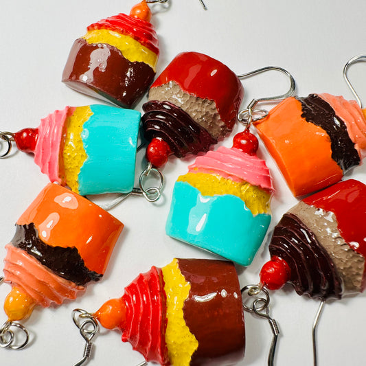 Cupcake Charm Earrings #4