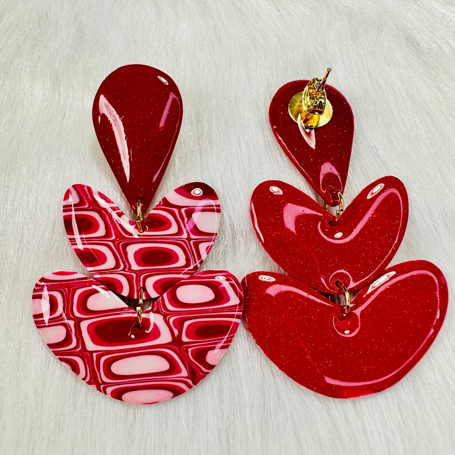 Heartfelt Red Valentine Earrings