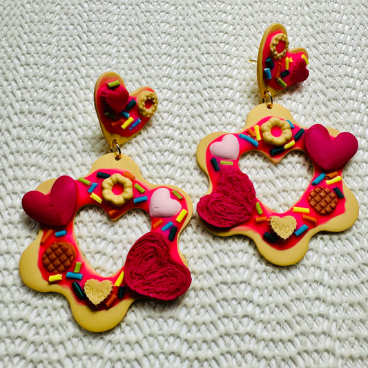 Sweetheart Cookie Dessert Earrings #5