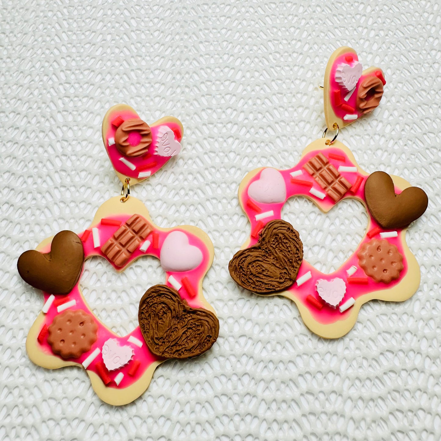 Sweetheart Cookie Dessert Earrings #3