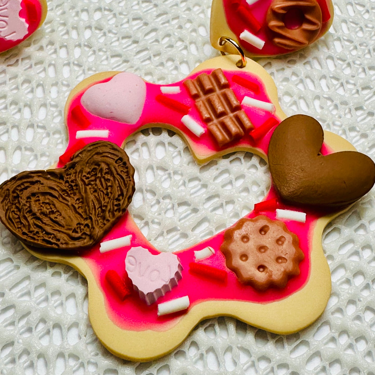 Sweetheart Cookie Dessert Earrings #3