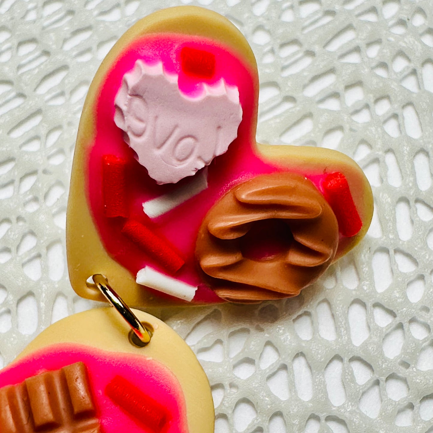 Sweetheart Cookie Dessert Earrings #3