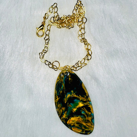 Mystic Heart Labradorite Necklace